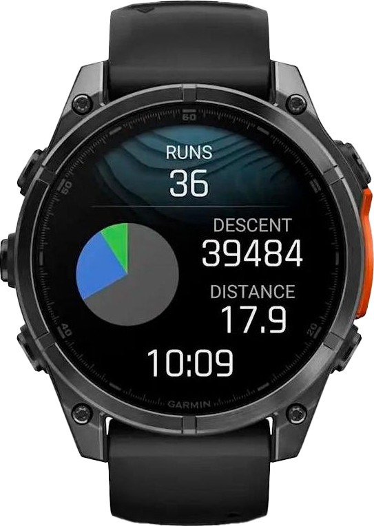 Смарт-часы Garmin Fenix 8 47mm AMOLED Slate Gray with Black Silicone Band (010-02904-00/09)
