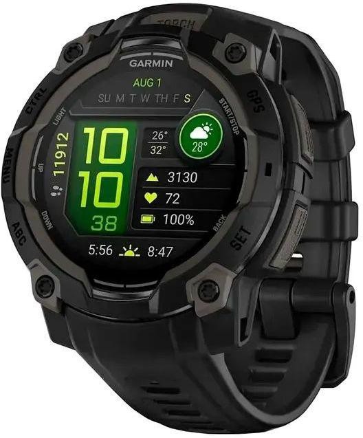 Смарт-годинник Garmin Instinct 3 45mm AMOLED Black with Black Band (010-02936-00/40)