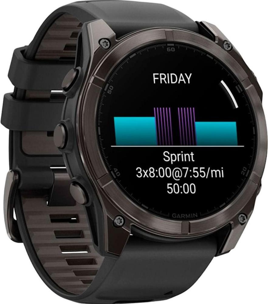 Garmin Fenix 8 Pro 51 mm AMOLED Carbon Gray DLC Titanium with Black/Pebble Gray (010-03199-00/01)