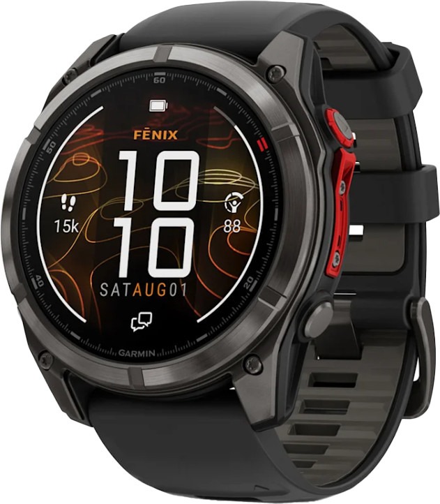 Смарт-годинник Garmin Fenix 8 Pro 51 mm MicroLED Carbon Gray Titanium with Black/Pebble Gray (010-03380-00/01/05)