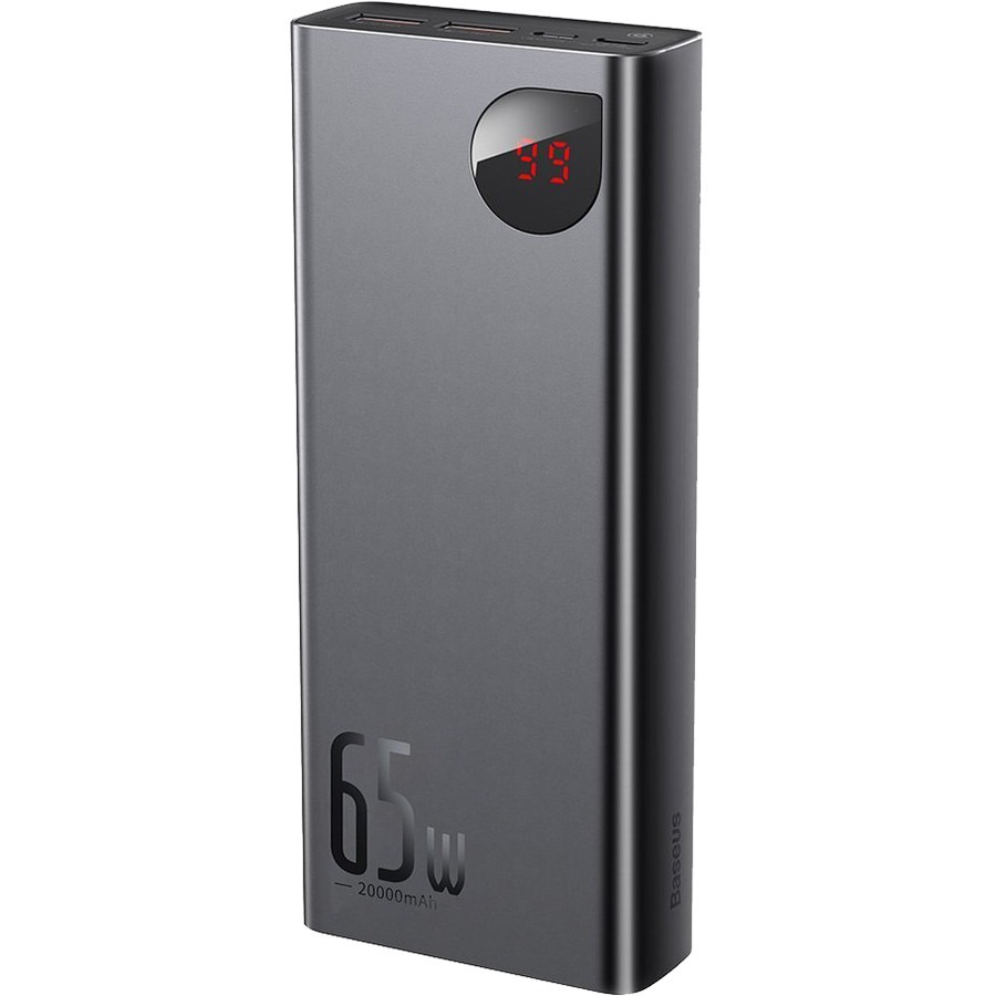 Павербанк Baseus Adaman Metal Digital Display Quick Charge Power Bank 65W 20000mAh Black (PPIMDA-D01, PPADM-65S)