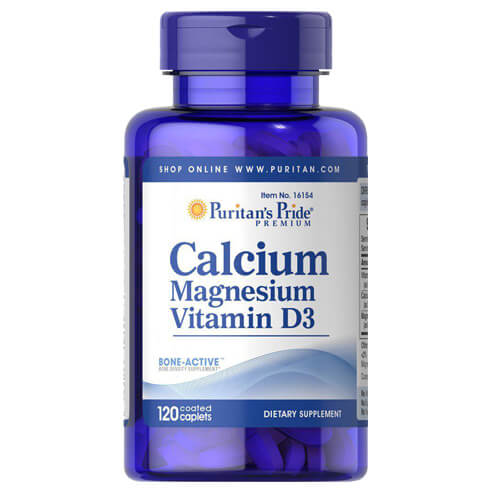 Puritan's Pride Calcium+Magnesium+VitaminD3 120 таблеток