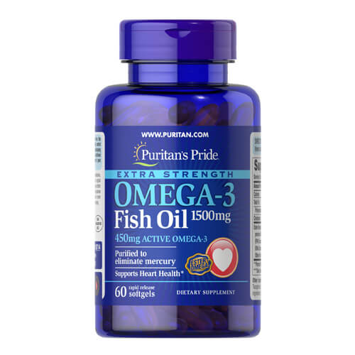 Puritan's Pride Extra Strength Omega-3 Fish Oil 1500 mg 60 рідких капсул