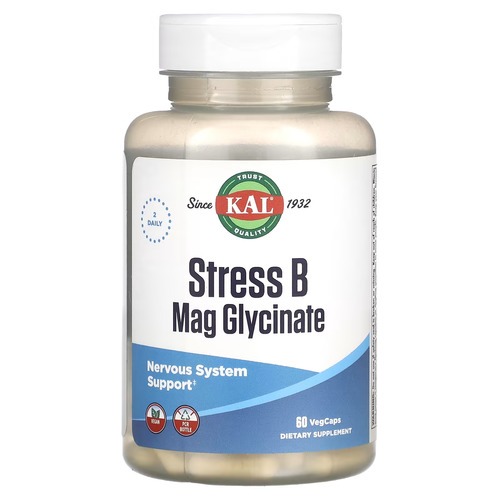 KAL Stress B Mag Glycinate 60 VegCaps