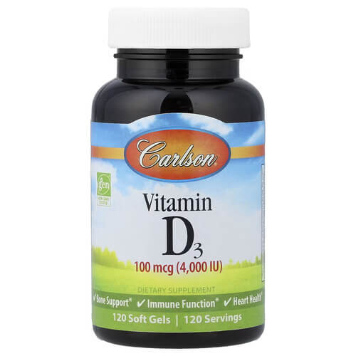 Carlson Vitamin D3 100 mcg (4,000 IU) 120 рідких капсул