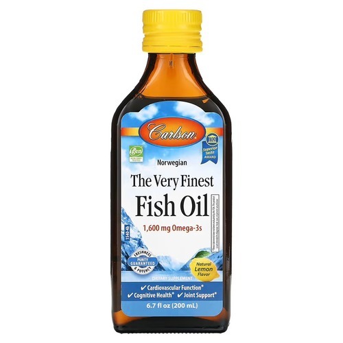Carlson Labs Fish Oil Omega-3 1,600 mg 200 ml Orange