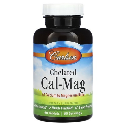 Carlson Chelated Cal-Mag 60 Tablets