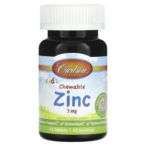 Carlson Kid's Chewable Zinc 5 mg 42 таблеток