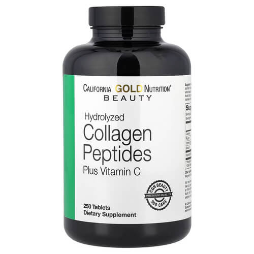 California Gold Nutrition Hydrolyzed Collagen + Vitamin C Type 1 & 3 250 таблеток