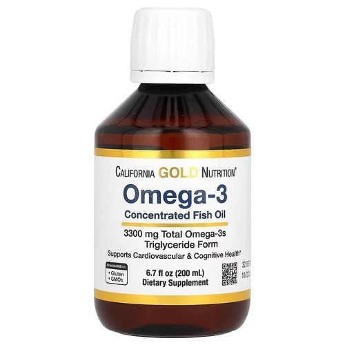 California Gold Nutrition Norwegian Omega-3 (3300 mg) Fish Oil 200 мл
