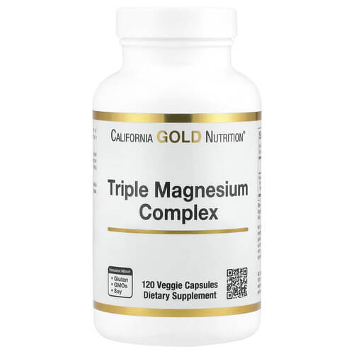 California Gold Nutrition Triple Magnesium Complex 120 рослинних капсул