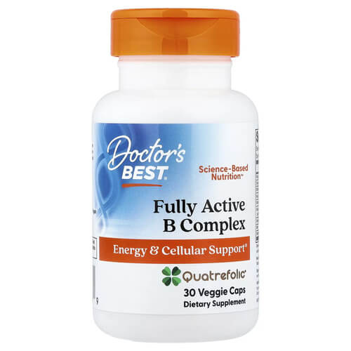 Doctor's Best Active B Complex with Quatrefolic 30 Veggie Caps