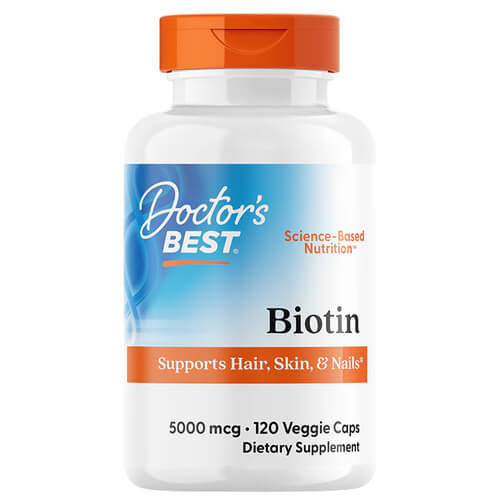 Doctor's Best Biotin 5,000 mcg 120 вегетаріанських капсул