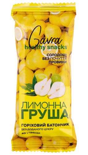 Gavra Батончик 40 г - Лимонна Груша (19.11.2026)