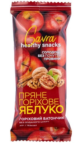 Gavra Батончик 40 г - Пряне яблуко (01.11.2026)