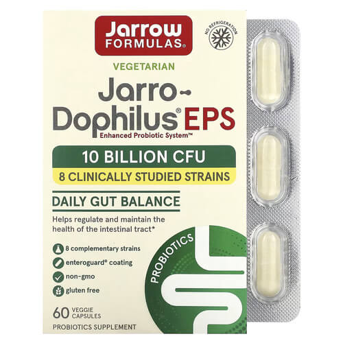 Jarrow Formulas Jarro-Dophilus EPS 10 Billion CFU 60 Capsules