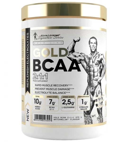 Kevin Levrone Gold BCAA 375 g + glutamine + electrolytes - Red Fruit Punch