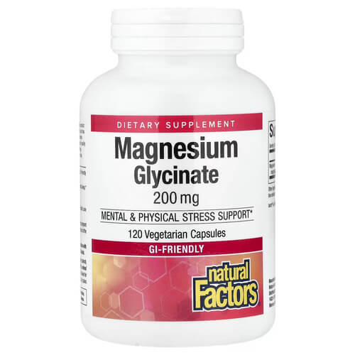 Natural Factors Magnesium Glycinate 200 mg 120 рослинних капсул