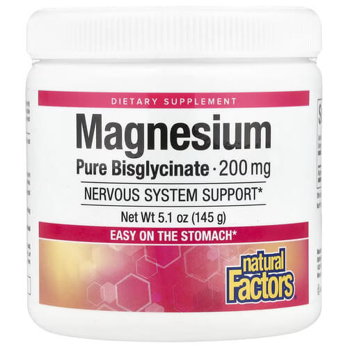 Natural Factors Magnesium Bisglycinate 200 mg 120 g