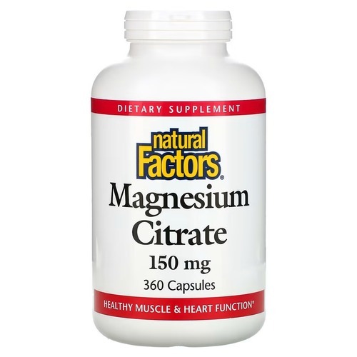 Natural Factors Magnesium Citrate 150 mg 360 Capsules