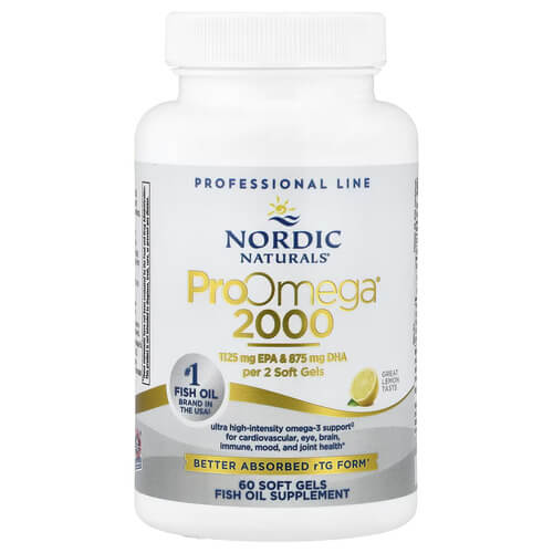 Nordic Naturals ProOmega 2000 Lemon 60 Soft Gels