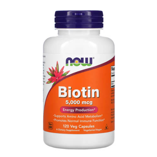NOW Biotin 5000 mcg 120 Veg Capsules