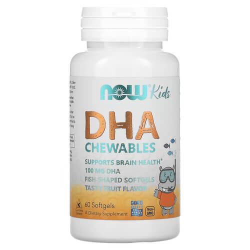 NOW Kid's Chewable DHA 60 Softgels