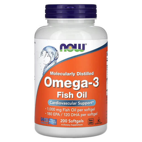 NOW Omega-3 Fish Oil 1000 mg 200 рідких капсул
