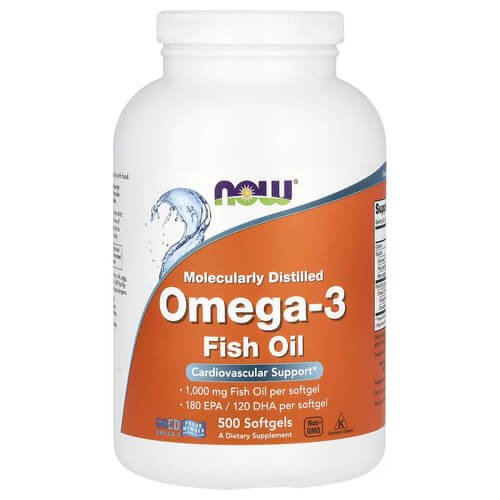NOW Omega-3 Fish Oil 1000 mg 500 рідких капсул
