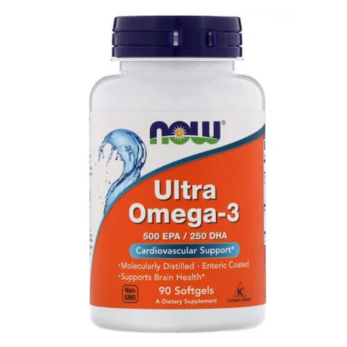 NOW Ultra Omega-3 500 EPA/250 DHA 90 Softgels