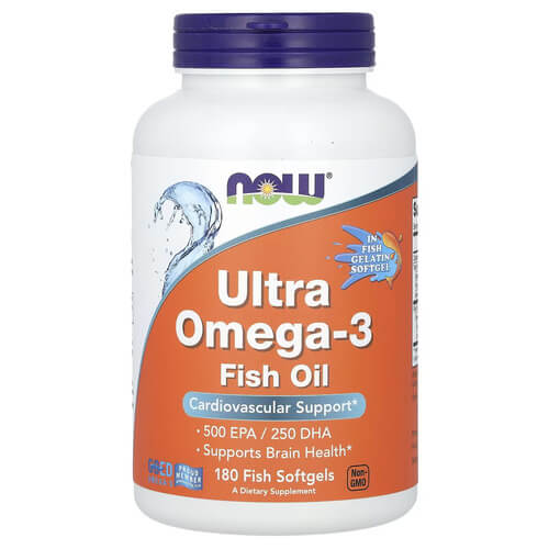 NOW Ultra Omega-3 Fish Oil 180 Fish Softgels