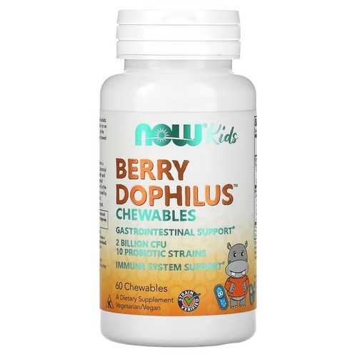 NOW Berry Dophilus Kids 2 Billion 60 жувальних таблеток