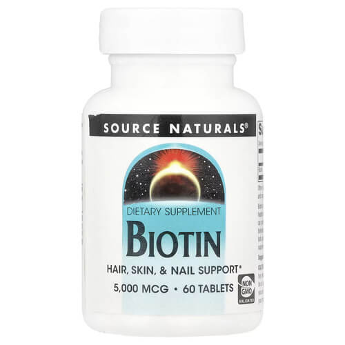 Source Naturals Biotin 5000 mcg 60 таблеток