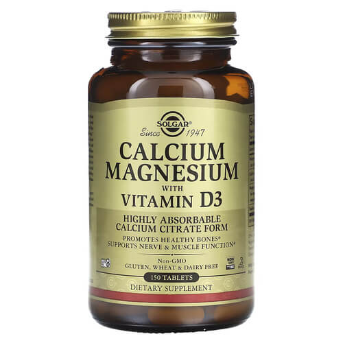 Solgar Calcium Magnesium D3 150 таблеток