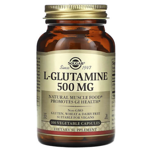 Solgar L-Glutamine 500 mg 100 рослинних капсул