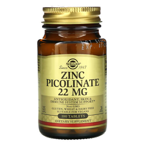 Solgar Zinc Picolinate 22 mg 100 tabs