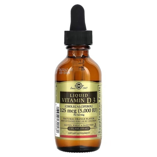 Solgar Liquid Vitamin D3 Natural Orange 5,000 IU 59 ml Апельсин