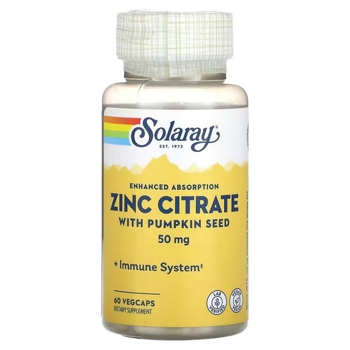 Solaray Zinc Citrate 50 mg 60 VegCaps