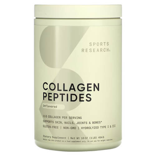 Sports Research Collagen Peptides 454 g - Unflavored