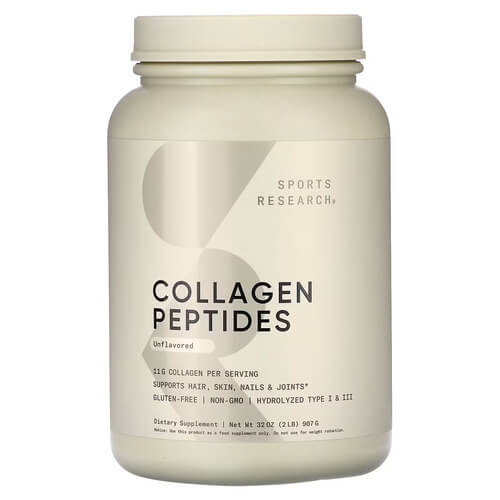 Sports Research Collagen Peptides 907 g - Unflavored