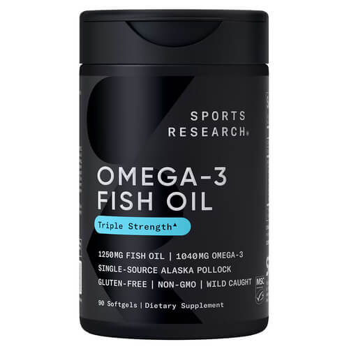 Sports Research Omega-3 Fish Oil Triple Strength 90 Softgels