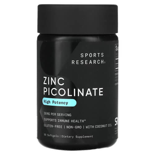 Sports Research Zinc Picolinate 30 mg 90 softgels