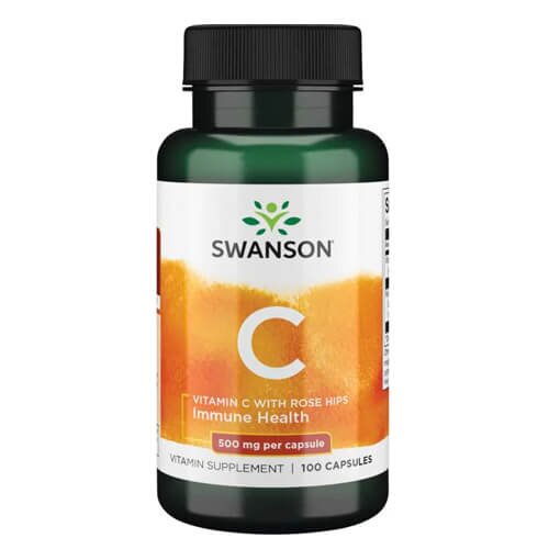 Swanson Vitamin C with Rose Hips 500 mg 100 caps
