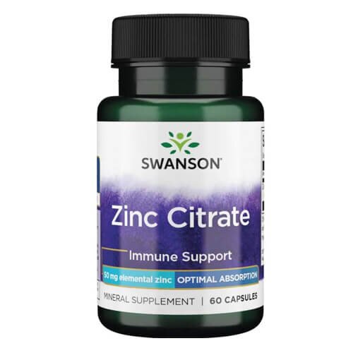 Swanson Zinc Citrate 50 mg 60 caps
