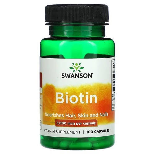 Swanson Biotin 5,000 mcg 100 капсул