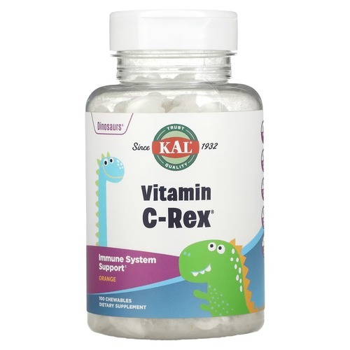 KAL Dinosaurs Vitamin C-Rex Orange 100 жувальних таблеток Апельсин (12.2026)